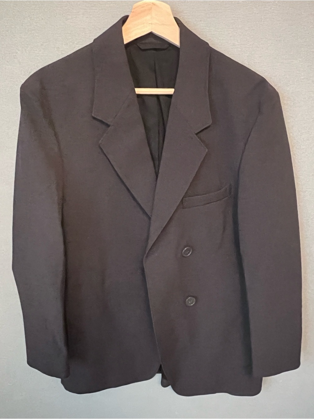 Uniqlo U Oversized Womenโs Black Double-Breasted Blazer